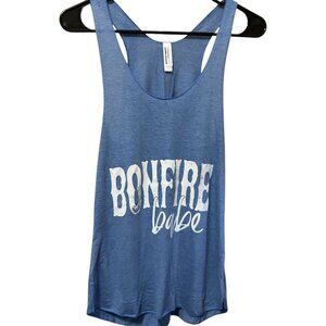 Womens Light Blue "Bonfire Babe" Tank Racerback